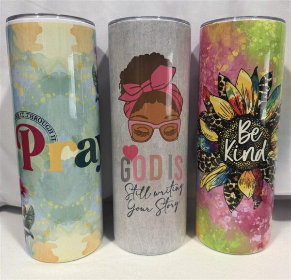 20 oz Stainless Steel Tumbler—With Straw & Brush - Image 4