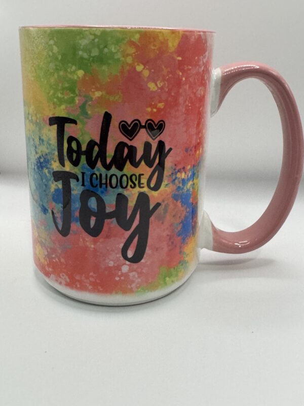 15 oz. Custom Mug-Pink Multi-color